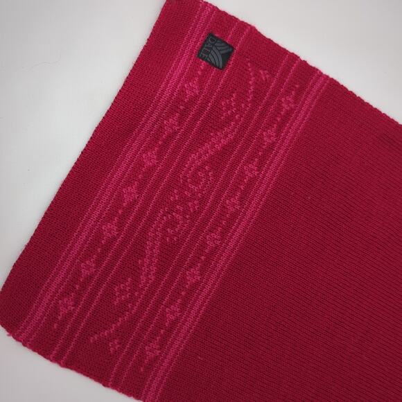 Dale of Norway Scarf 100% Wool Nordic Fair Isle Red Pink Winter Warm Neck Wrap - Picture 3 of 6